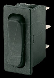 01838.1402-01 Rocker switch, 1x (On)-Off-(On), black