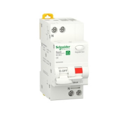 Wyłącznik różnicowoprądowy z członem nadprądowym RCBO, 1-biegunowy, 6A, 30mA, na szynę DIN, Schneider Electric, R9D