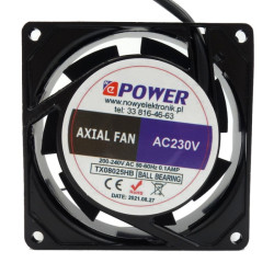 Wentylator 80x25 230V TX8025HB 2 przew kulka NEPOWER