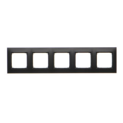 Simon 54 Premium Ramka 5-krotna PREMIUM do puszek karton-gips IP20 / IP44 czarny mat DRK5/49