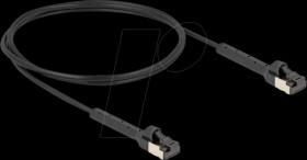 80934 Cat.6a patch cable, U/FTP, Slim, 1 m, black