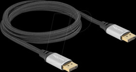 80634 DisplayPort 2.1 cable, 16K 60 Hz, silver, 2.0 m