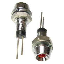 Kontrolka 3mm 2V AC czerwona wklęsła