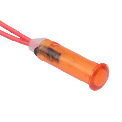 Amber 12V Prewired LED 6mm Panel Indicator Light