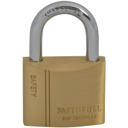 Faithfull BC0440 Brass Padlock 40mm 3 Keys
