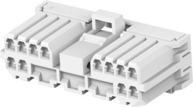 Socket, unequipped, 15 pole, straight, 2 rows, white, 85113-1