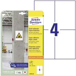 Avery-Zweckform L7876-20 Adhesive labels White Paper 105x148mm 80 pcs