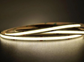 UQS-COB-8W-NW-24V-5m Profesjonalna Taśma LED typu COB, 8W 320 chips/m, CRI 90, 24V, biala neutralna, 4000K, IP20, 5m