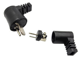 Głośnikowy Wtyk, kątowy na przewód, zacisk śrubowy