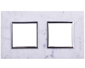 DANTE Ramka podwójna kamień BIANCO 4504482