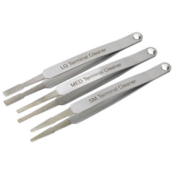 Sealey VS9202 Terminal Cleaner Set 3pc - Diamond Grip