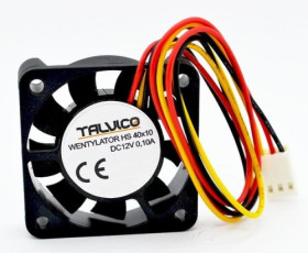 Wentylator osiowy 80x80x25mm, zasilanie 12Vdc, 3 przewody