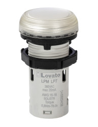 Kontrolka 380-415V Przezroczysty Lovato średnica wycięcia 22mm Montaż panelowy