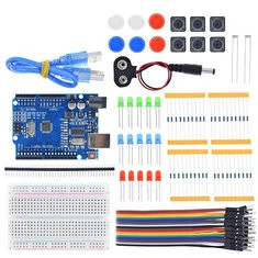 Zestaw startowy dla początkujących UN0 R3 13 w 1 Mini Breadboard LED Light Jumper Wire Button