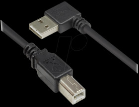 2510-EU01W USB 2.0 EASY male A angled &gt; male B, 1m