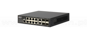 Edge-corE ECS4100-12T, Switch zarządzalny, 8x 10/100/1000 RJ-45, 2x 100/1000 SFP, 2x Combo Gigabit, 19"