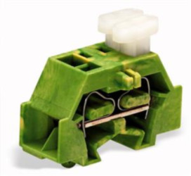 4-wire terminal, spring-clamp connection, 0.08-2.5 mm², 1 pole, 24 A, 6 kV, yellow/green, 261-347/332-000