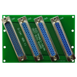 ELECTRONICS-SALON Panel Mount DB37 1 Male 3 Female Buss Board, DB-37 Busboard, D-Sub Bus Board Module.