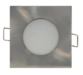 Oprawa downlight LED 5W 330lm 3000K/ciep³a IP65/20 kwadratowy do wbudowania matowy chrom LED BONO-S Matt chrome 5W WW GXLL026