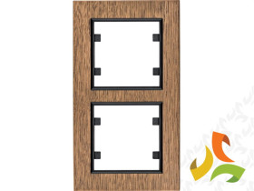 LUMINA PASSION Ramka 2 podwójna pionowa antyczny dąb WL9126 HAGER