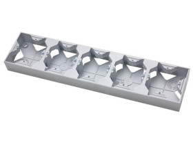 IMPRESJA Puszka instalacyjna 5 pięciokrotna naścienna 32mm srebro PNP-5Y/18 OSPEL