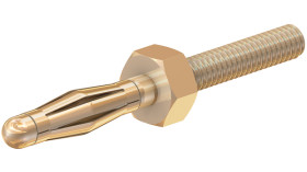 Adapter z wtykiem bananowym Wtyk Śruba Złoty 25A Staubli rozmiar 2mm