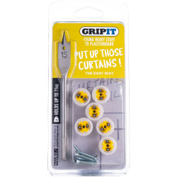 Gripit GPCURTKIT Curtain Kit, Clam Pack