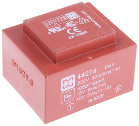 Transformator do druku 15V ac 230V ac THT 10VA