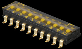 Dip switch, SMD, 10-pin