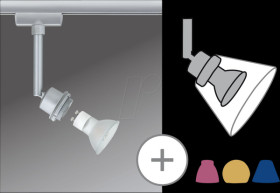 95182 URail rail spotlight Basic, GZ10, 250 lm, 3.5 W, 2700 K, dimmabl
