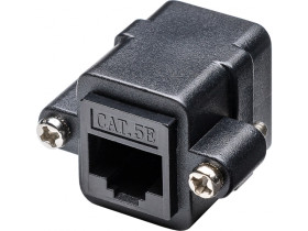 RJ45 adapter montażowy z kołnierzem montażowym, CAT 5e