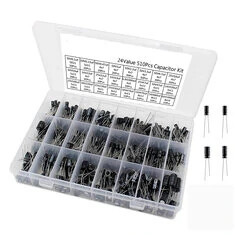 510szt. 24 wartości 10v/16v/25v/50v (0.1uf~1000uf) Kondensator elektrolityczny Asortyment kondensatorów Próbki zestawów elektron