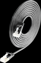PKW-LIGHT-STP-K6A 0.5 SW Cat.6a SLIM light cable, U/FTP, 0,5 m, black