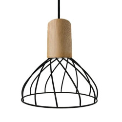Lampa wisząca z drucianym eleganckim kloszem z serii MODERNO LP-1221/1P S BK Light Prestige