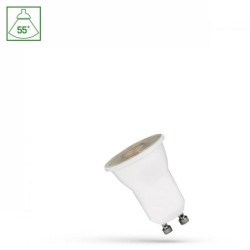 LED MR11 GU10 230V 2W SMD 55st WW z soczewką SPECTRUM