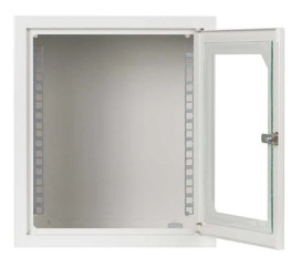 Szafa wisząca 10 6U 310x300mm IP30 drzwi z szybą RAL 7035 SZW-10-6U-30-DS-S 19-7007SZW-10-6U-30-DS-S