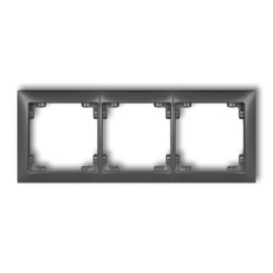 DECO Ramka uniwersalna potrójna z tworzywa DECO Soft grafitowy 11DRSO-3