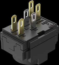 Switch element, 2 Form B (N/C), 250 V, 5 A, 61-8450.22