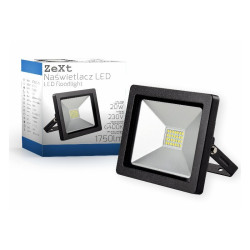 Halogen LED 20W czarny SLIM 6400 K 1750lm IP65 reflektor/naświetlacz