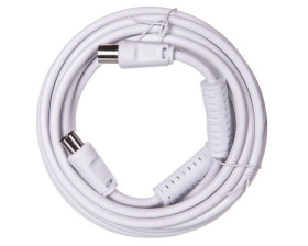 Przewód antenowy IEC 5m biały 50725