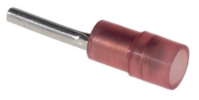 Końcówka pinowa, Cyna, 1.9mm średnica, 12mm długość, Czerwony, 16AWG - 22AWG Bez osłony