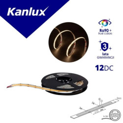 Taśma LED 12V LCOB 8W/M 12 IP00-WW 720lm/m 3000K Ra90 rolka 5mb 3lata Gwarancji 33364