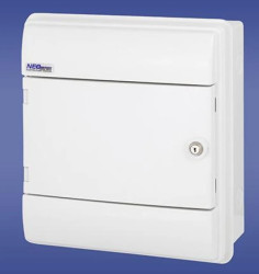 Rozdzielnica hermetyczna modułowa (500V AC ,1000V DC) 1x8 natynkowa IP65 RH-8/ZB (z zamkiem) 36.10