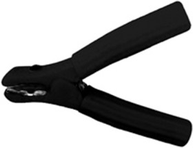 Battery charging pliers, pole sign -, 600 A, 160 mm, black, H 600 SCHWARZ VOLLISOLIERT