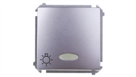 Simon Basic Przycisk /Światło/ Z Podświetleniem, Szybkozłącza, Stal Inox...