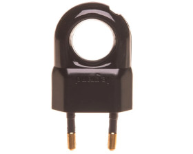 HELMO Wtyczka przenośna Euro 2P 2,5A czarna 50309