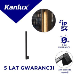 Oprawa elewacyjna liniowa LED YALTE S 06 8W WW-B 350lm 3000K barwa ciepła IP54 regulowany kąt 330 st. czarny 38891