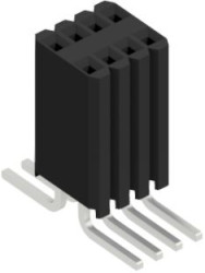 Socket header, 8 pole, pitch 1.27 mm, angled, BLM2SMD8Z