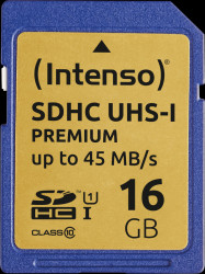 3421470 SDHC card, 16 GB, Intenso Class 10