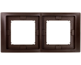 Simon Basic Neos Ramka podwójna IP44 czekoladowy BMRC2B/47